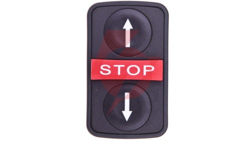 Napęd przycisku podwójny czarny /STRZAŁKA GÓRA-DÓŁ/STOP/ z samopowrotem ZB5AA72124