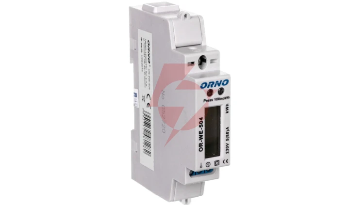 Wskaźnik zużycia energii elektrycznej 1-fazowy 80A 230V port RS-485 z wyświetlaczem LCD OR-WE-504