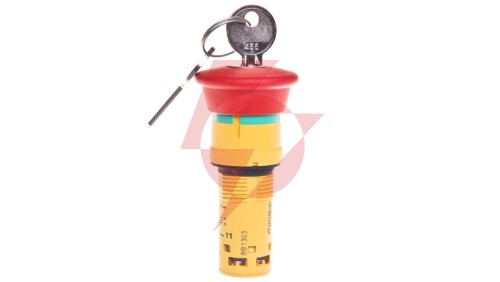 Przycisk bezpieczeństwa 22mm 2R IP65 klucz XB7NS9444