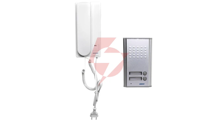 Zestaw domofonowy dwurodzinny FOSSA MULTI biały/ srebny OR-DOM-RL-903