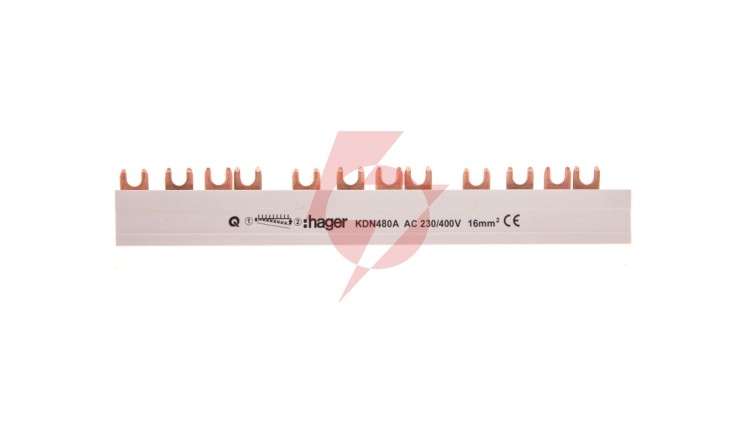 Szyna łączeniowa 4P 80A 16mm2 widełkowa (12mod.) KDN480A