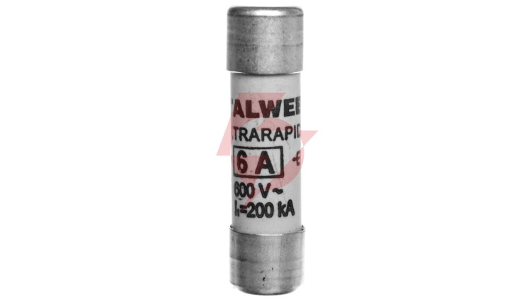 Wkładka bezpiecznikowa cylindryczna 10x38mm 6A aR 600V CH10UQ 002625005