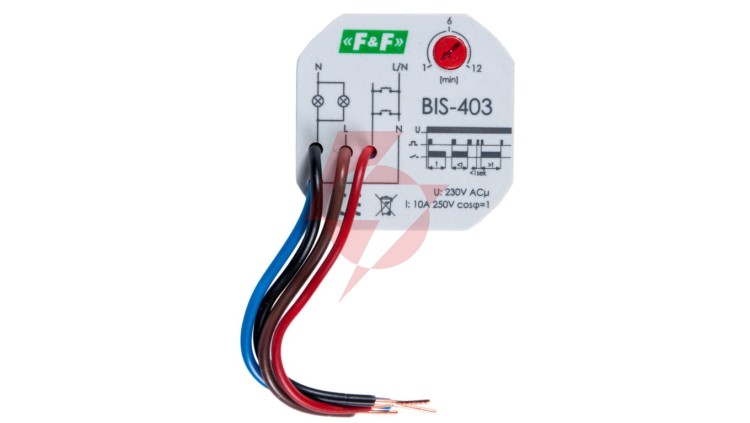 Przekaźnik impulsowy z wyłącznikiem czasowym 10A 230V AC 2Z BIS-403