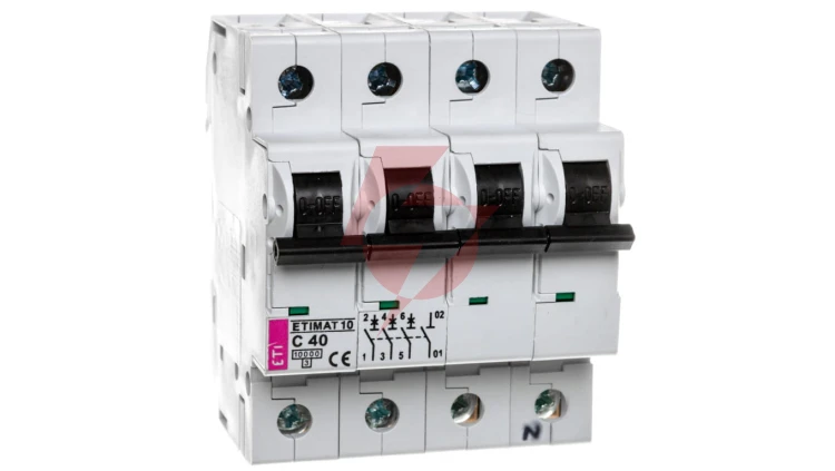 Wyłącznik nadprądowy 3P+N C 40A 10kA AC ETIMAT10 002136720