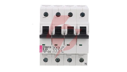 Wyłącznik nadprądowy 3P+N B 25A 10kA AC ETIMAT10 002126718