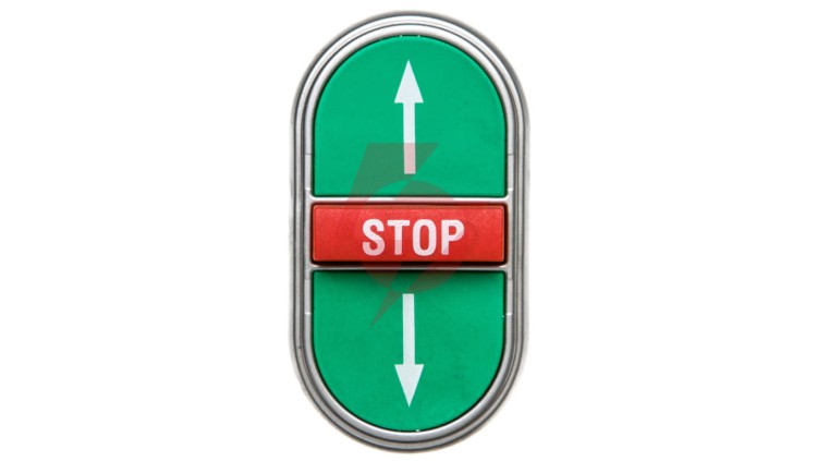 Napęd przycisku potrójny zielony/czerwony /STRZAŁKI GÓRA DÓŁ STOP/ z samopowrotem LPCB7355