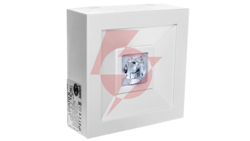 Oprawa awaryjna LED 1W 3h LOVATO N ECO LED 1W (opt. koryt.) jednozadaniowa biała LVNC/1W/E/3/SE/X/WH