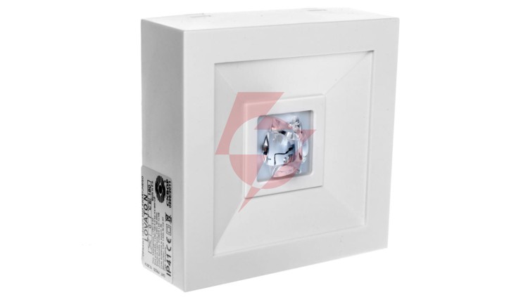 Oprawa awaryjna LED 1W 3h LOVATO N ECO LED 1W (opt. koryt.) jednozadaniowa biała LVNC/1W/E/3/SE/X/WH