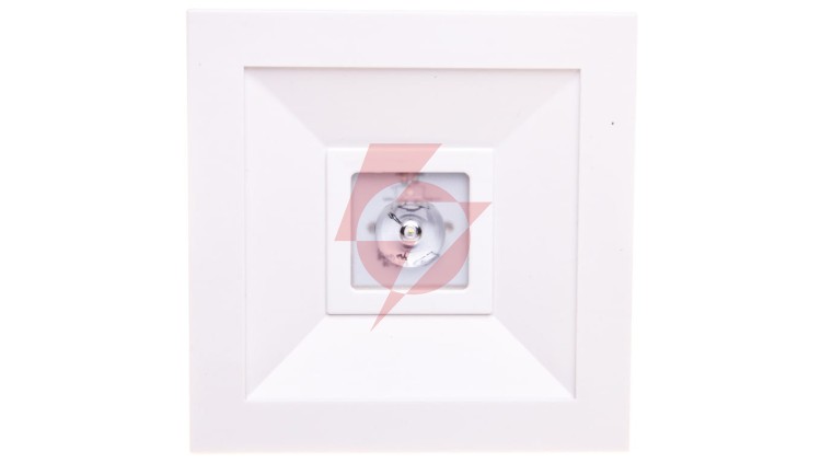 Oprawa awaryjna LED 1W 3h LOVATO N ECO LED 1W (opt. otwarta) jednozadaniowa biała LVNO/1W/E/3/SE/X/WH