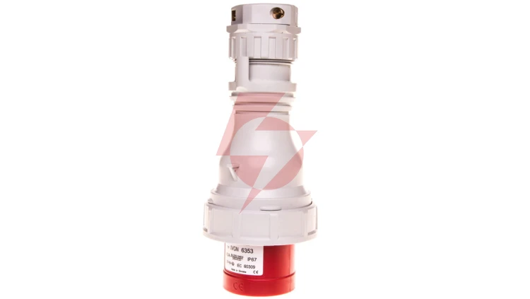 Wtyczka przenośna 5P 63A 400V czerwona IP67 IVGN 6353