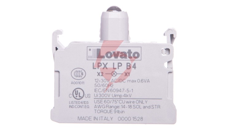 Oprawka z LED czerwona 12-30V AC/DC LPXLPB4