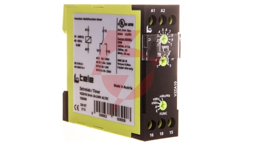 Przekaźnik czasowy 1P 5A 0,3sek-3min 24-240V AC/DC opóźnione wyłączenie V2ZA10 3MIN 24-240V AC/DC 2615224