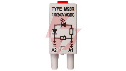 Moduł sygnalizacyjny LV (dioda LED czerwony + warystor V) 110-230 V AC/DC M93R szary 854861
