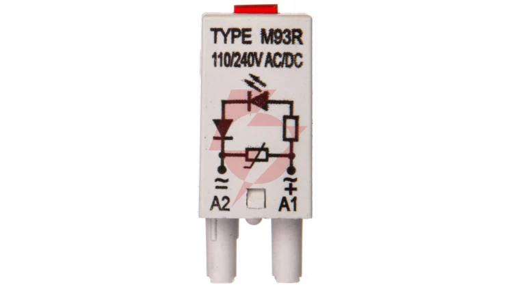 Moduł sygnalizacyjny LV (dioda LED czerwony + warystor V) 110-230 V AC/DC M93R szary 854861