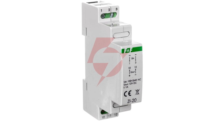 Zasilacz impulsowy napięcie 85-264V AC/12V DC 12W 1A DC ZI-20