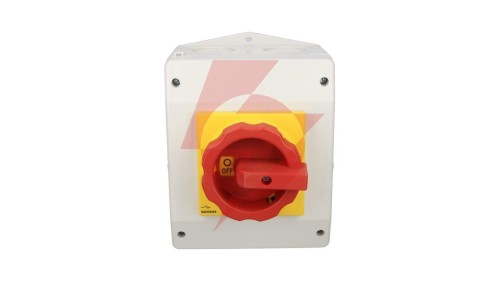 Rozłącznik główny/awaryjny w obudowie 3P 63A 22kW AC23A 400V pokrętło żółto-czerwone 3LD2565-0TB53