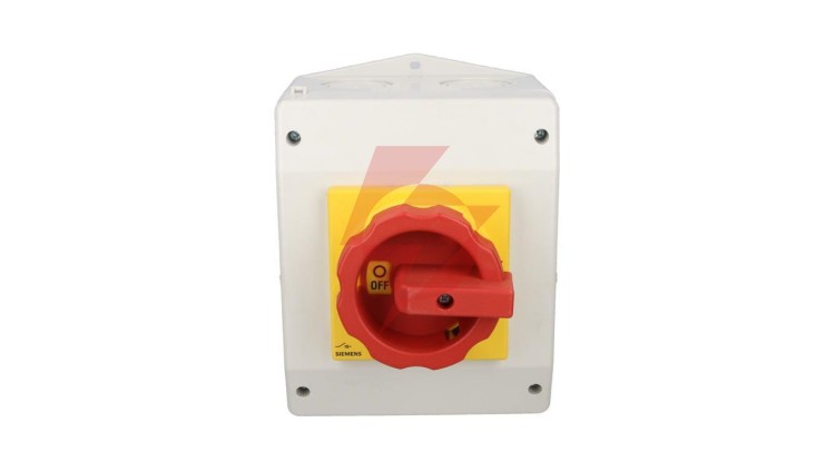 Rozłącznik główny/awaryjny w obudowie 3P 63A 22kW AC23A 400V pokrętło żółto-czerwone 3LD2565-0TB53