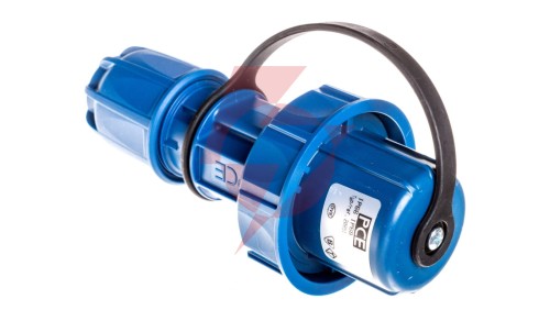 Wtyczka przenośna 16A 2P+Z UNI-SCHUKO 230V IP68 niebieska NAUTILUS 20051-b
