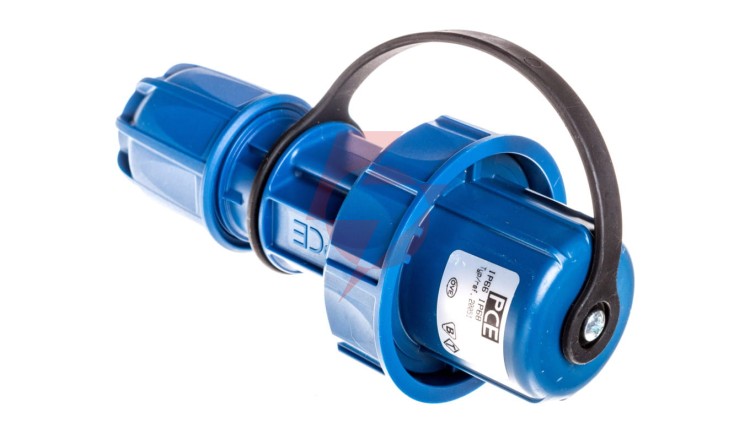 Wtyczka przenośna 16A 2P+Z UNI-SCHUKO 230V IP68 niebieska NAUTILUS 20051-b