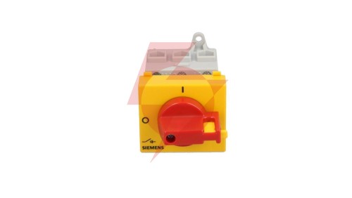 Rozłącznik główny/awaryjny 3P 25A 9.5kW AC23A 400V montaż modułowy pokrętło żółto-czerwone piórkowe 3LD2130-0TK13
