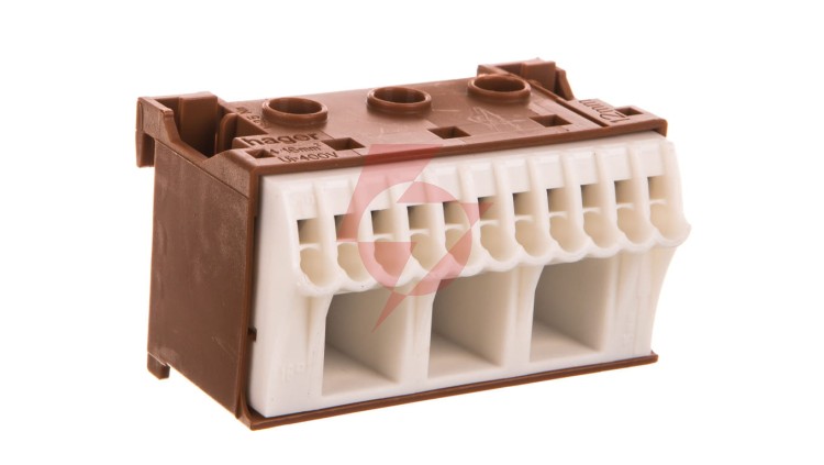 Blok samozacisków QC 63A brązowy 14 przyłączy 33x60x34mm KN14P
