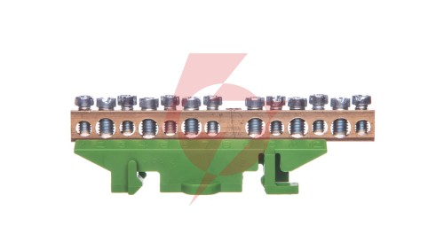 Listwa przyłączeniowa 13 otworów zielona 6x16mm2 7x10mm2 KM13E