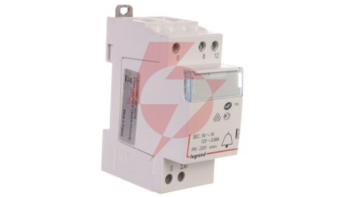 Transformator dzwonkowy modułowy TR308 230/12/8V 8VA 0,66/1A 413091
