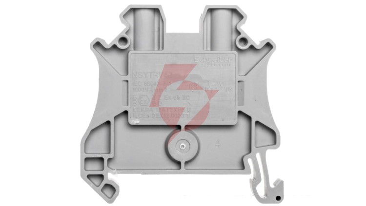 Złączka szynowa 2-przewodowa 4mm2 szara NSYTRV42