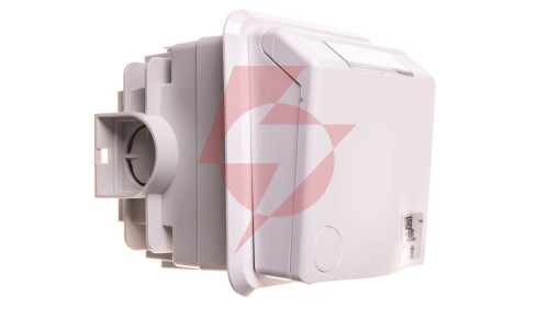 Gniazdo podtynkowe przelotowe 16A 5P 400V białe IP44 DESIGN 885-6v