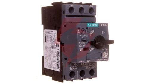 Wyłącznik silnikowy 3P 0,75kW 1,4-2A S00 3RV2011-1BA10