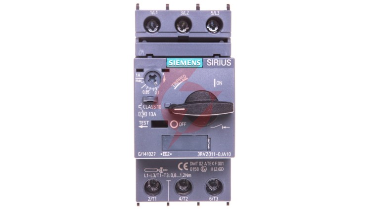 Wyłącznik silnikowy 3P 0,25kW 0,7-1A S00 3RV2011-0JA10