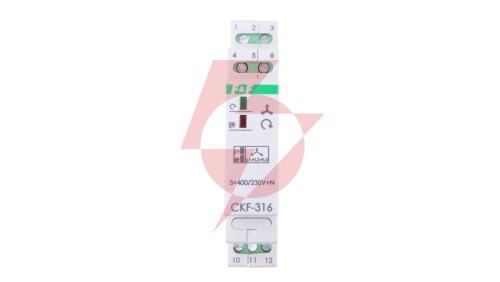 Przekaźnik kolejności, zaniku i asymetrii faz 3x400/230V+N 10A 1P 4sek 55V CKF-316
