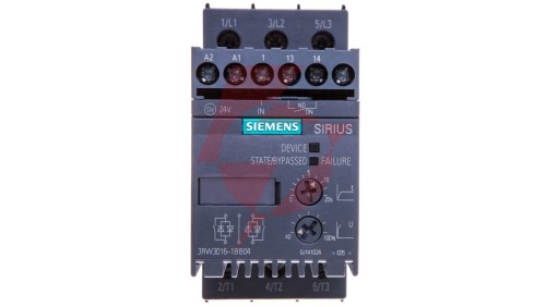 Softstart 3-fazowy 200-480VAC 9A 4kW/400V Uc=24V AC/DC S00 3RW3016-1BB04