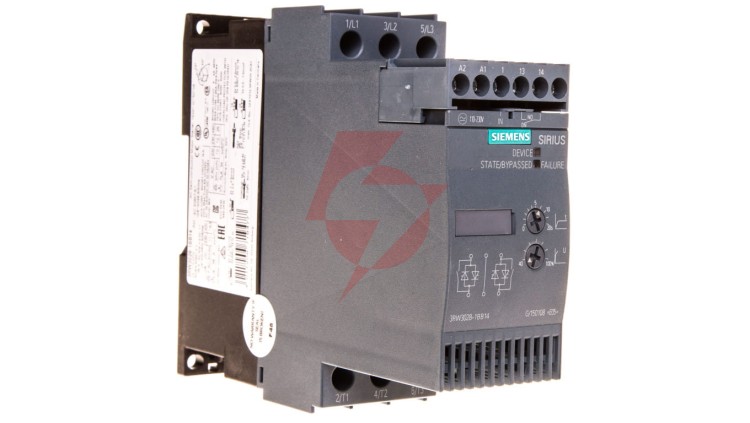 Softstart 3-fazowy 200-480VAC 38A 18,5kW/400V Uc=110-230V AC/DC S0 3RW3028-1BB14