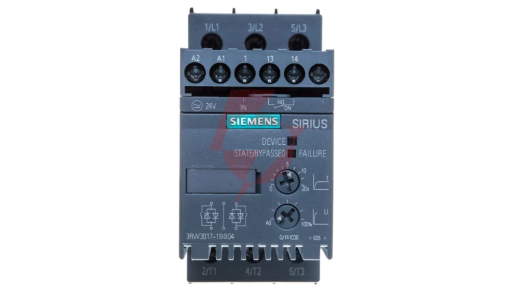 Softstart 3-fazowy 200-480VAC 12,5A 5,5kW/400V Uc=24V AC/DC S00 3RW3017-1BB04