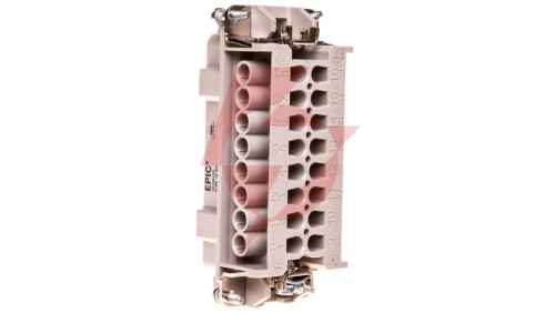 Wkład złącza 16P+PE męski 16A 500V EPIC H-BE 16 SS 1-16 10194100