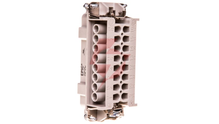 Wkład złącza 16P+PE męski 16A 500V EPIC H-BE 16 SS 1-16 10194100