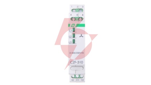 Przekaźnik zaniku i asymetrii faz 10A 1P 4sek 55V CZF-310