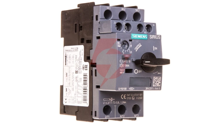 Wyłącznik silnikowy 3P 4kW 5,5-8A 1Z 1R S00 3RV2011-1HA15