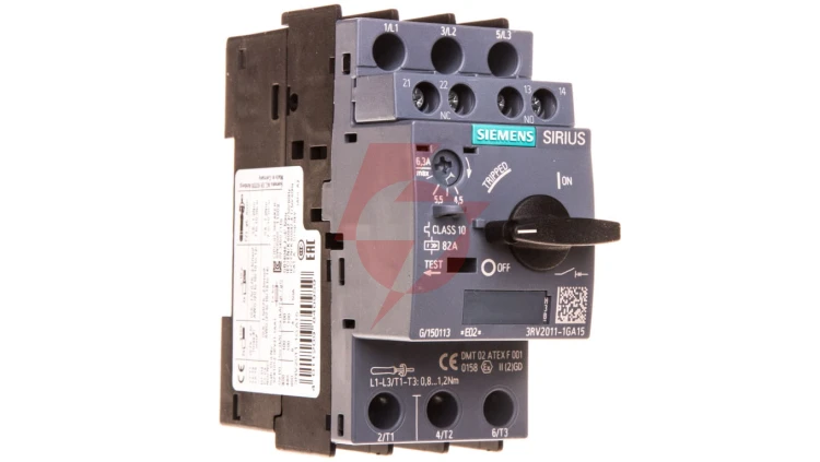 Wyłącznik silnikowy 3P 2,2kW 4-6,3A 1Z 1R S00 3RV2011-1GA15