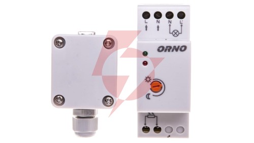 Czujnik zmierzchowy na szynę DIN z zewnętrzną sondą w puszce 3000W 2-100lx IP65 / IP20 OR-CR-231