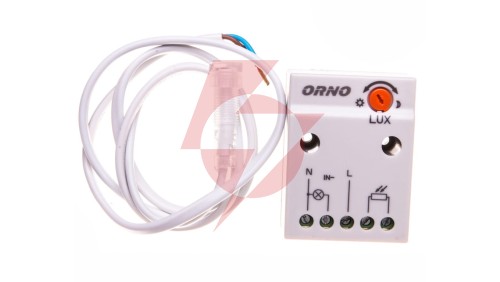 Czujnik zmierzchowy z zewnętrzną sondą 2300W 2-100lx IP65/IP20 biały OR-CR-233