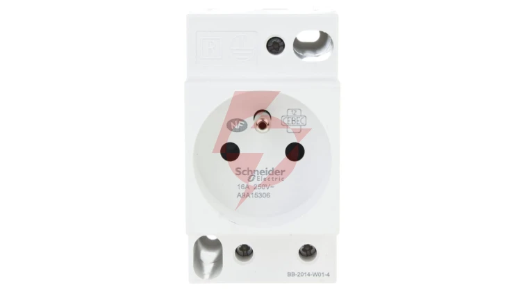 Gniazdo modułowe 2P+Z 16A 250V na szynę iPC A9A15306