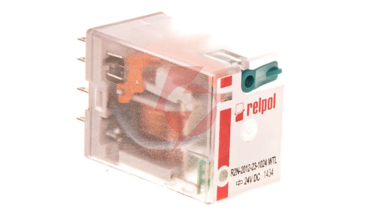 Przekaźnik przemysłowy 2P 24V DC AgNi R2N-2012-23-1024-WTL