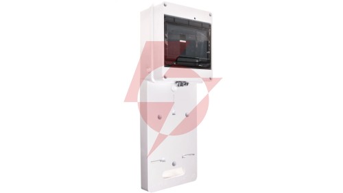Tablica licznikowa jednofazowego z szybą dymną 420x157mm z miejscem na zabezpieczenia 7xS biała TLR-1F-N-PE 0112-00