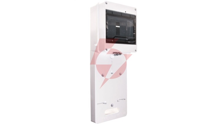 Tablica licznikowa jednofazowego z szybą dymną 420x157mm z miejscem na zabezpieczenia 7xS biała TLR-1F-N-PE 0112-00