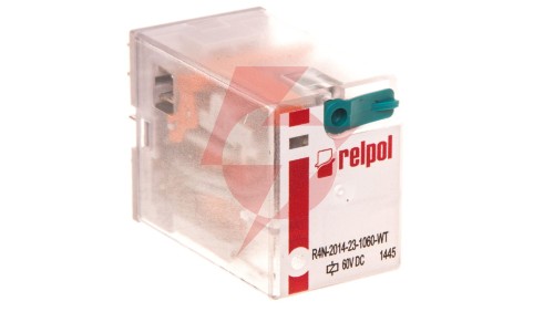 Przekaźnik przemysłowy 4P 60V DC AgNi R4N-2014-23-1060-WT