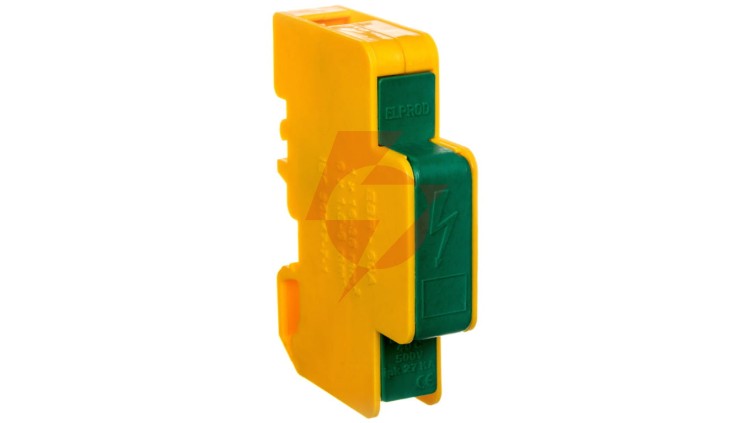Blok rozdzielczy modułowy 1-biegunowy 60A we: 1x6-35mm2 wy: 6x2,5-6mm2 żółto-zielony LBR60A 84326009