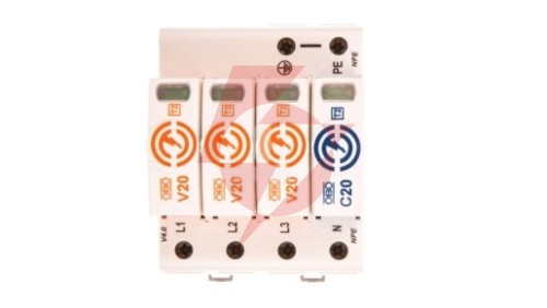 Ogranicznik przepięć Typ T2 3P+N 40kA 280V V20-3+NPE-280 (do sieci TN-S i TT) 5095253