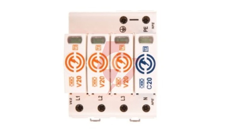 Ogranicznik przepięć Typ T2 3P+N 40kA 280V V20-3+NPE-280 (do sieci TN-S i TT) 5095253